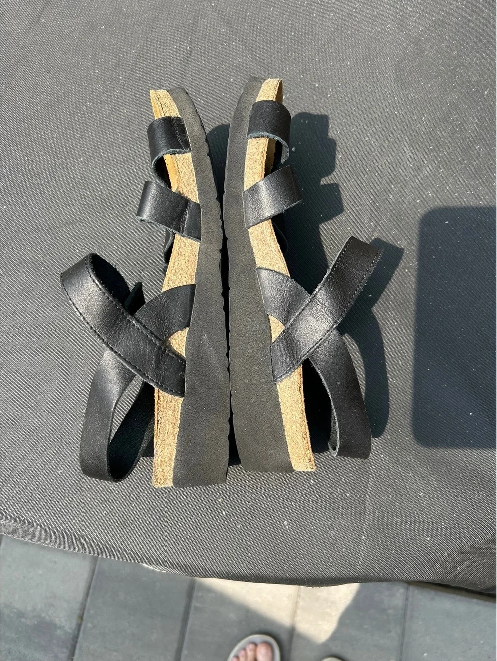 Naot black leather sandals shoes EU39